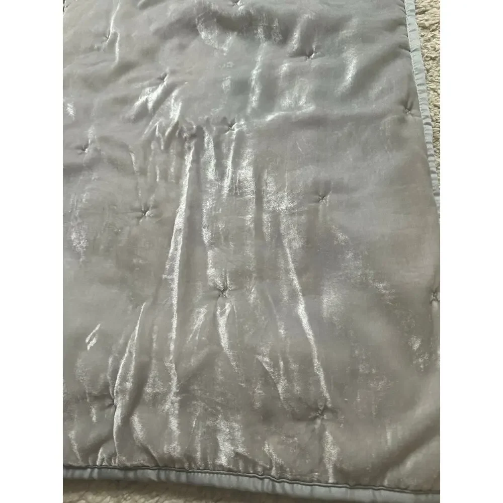 Opalhouse Soft Crushed Velvet Velour Tufted Standard Pillow Sham gray 26x20”